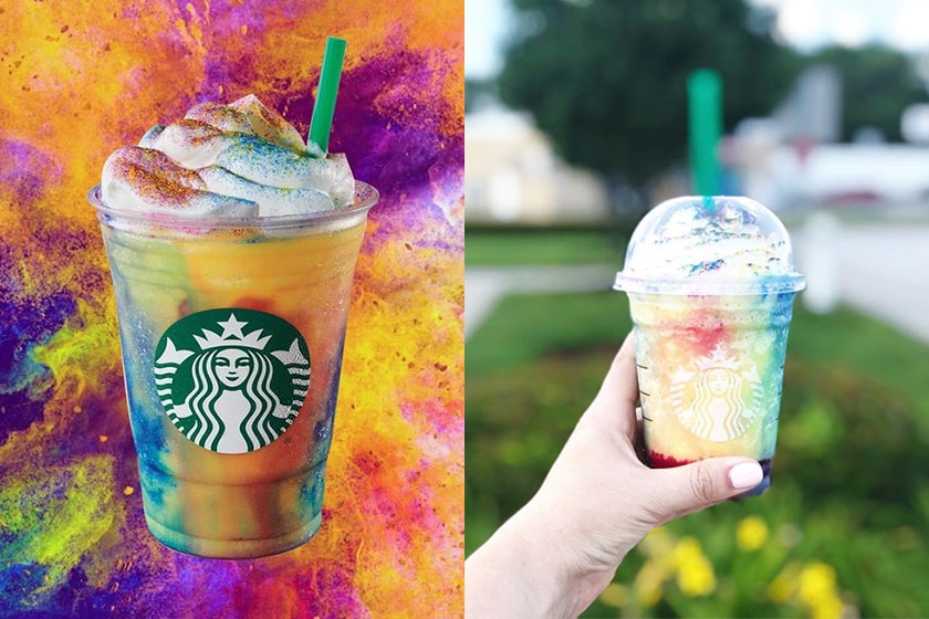 starbucks tie dye frappuccino limited edition drink