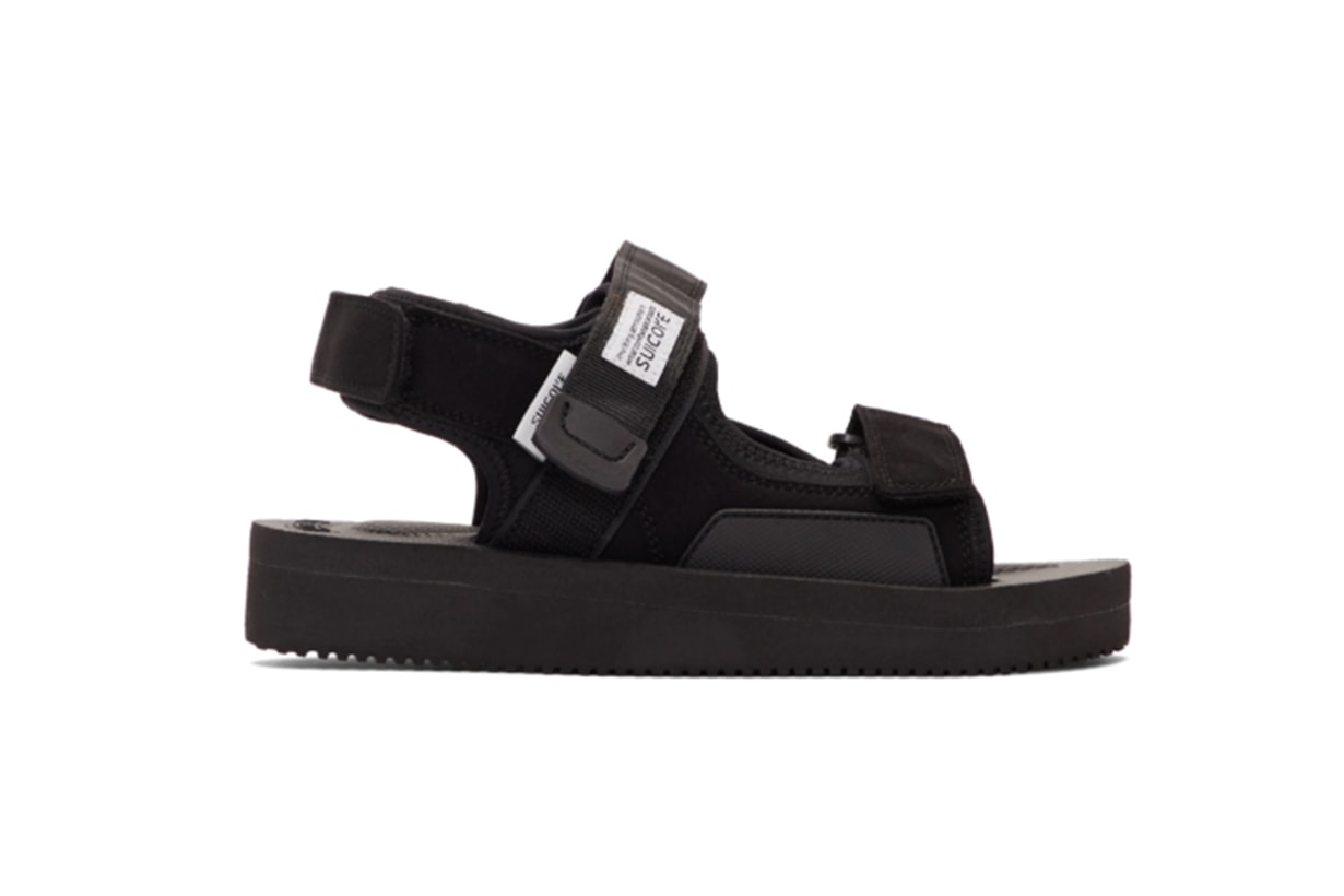 Suicoke Black WAS-V Sandals