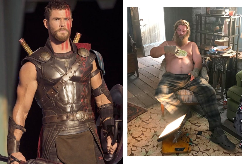thor end game fat behind the scenes