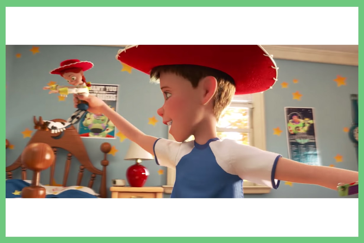 Toy Story 4 trailer fan theories Andy's Son Jesse Buzz Lightyear Woody Toys disney pixar movie 