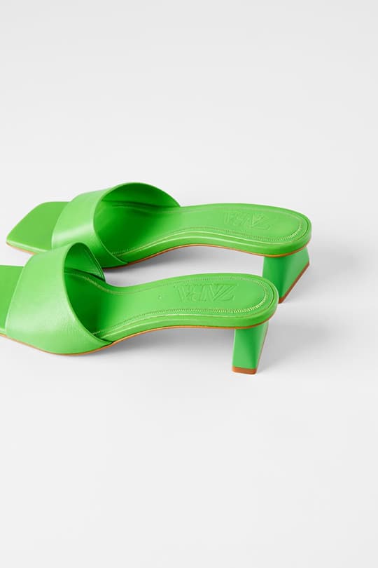 zara-square-toe-mules-green