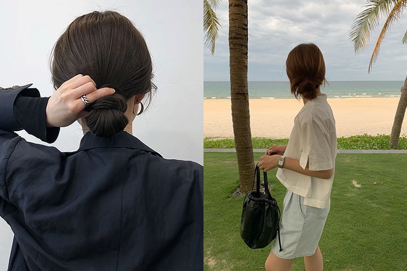 Korean Girl Low Hair Bun Easy Hairstyle Tips