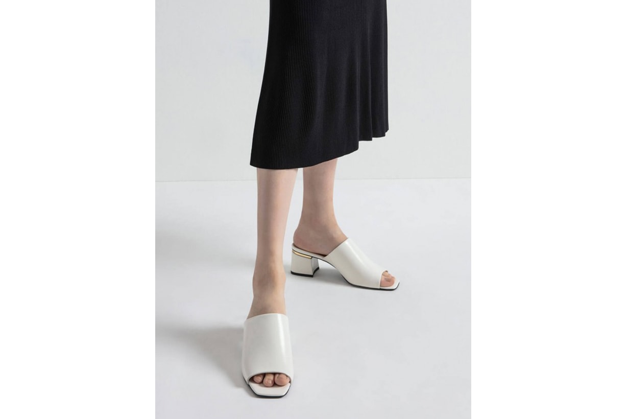 Block Heel Slide Sandals