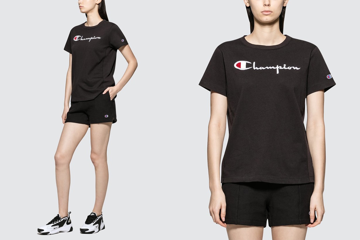 CHAMPION REVERSE WEAVE Logo Script Logo Short Sleeve T-shirt