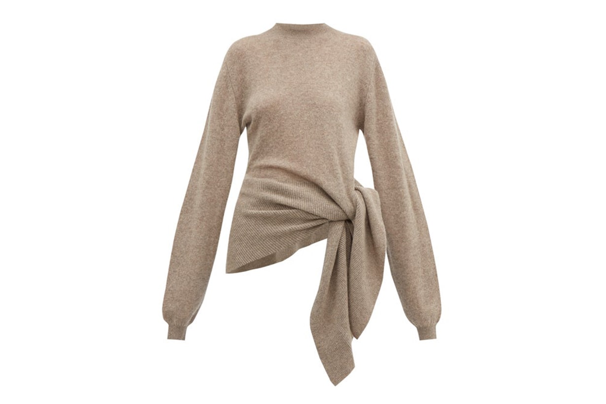 Esme Tie-Side Cashmere-Blend Sweater