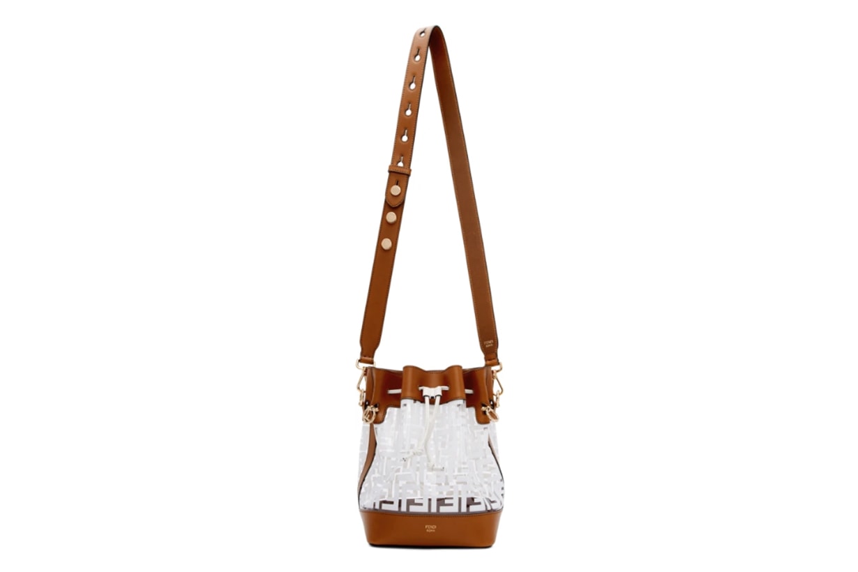 Fendi White & Brown 'Forever Fendi' Mon Trésor Bag