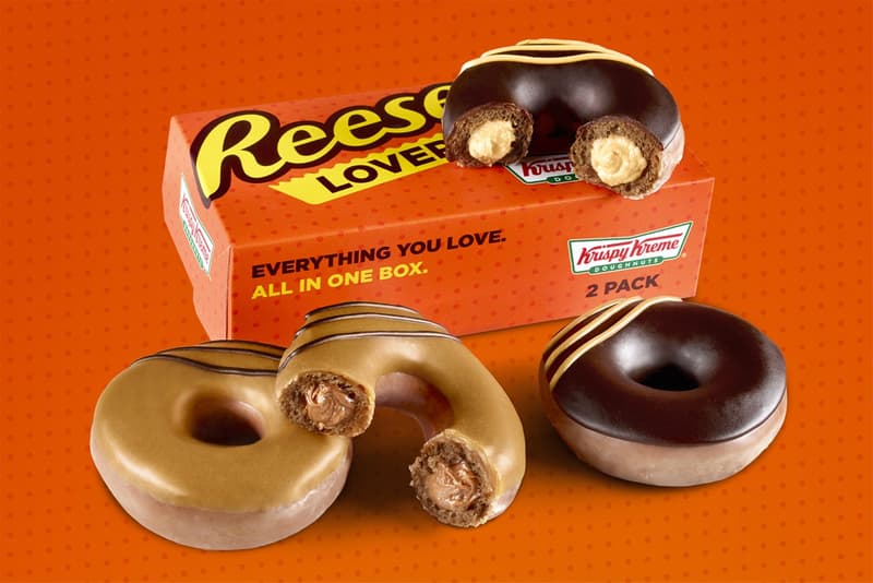 krispy kreme reeses original glazed donuts peanut butter chocolate desserts