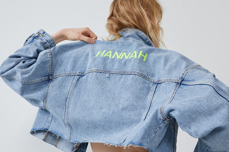 zara sustainable cotton customizable edited capsule collection recycled denim hoodie