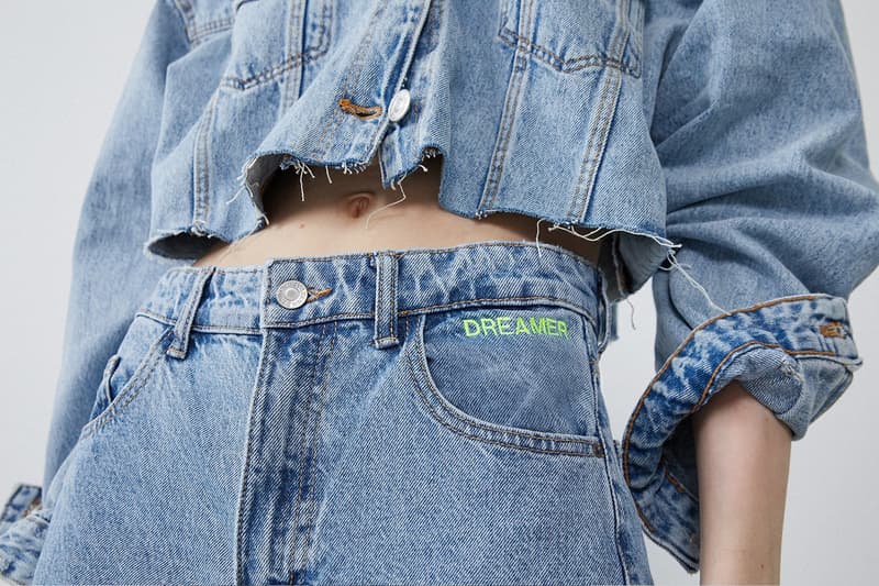 zara sustainable cotton customizable edited capsule collection recycled denim hoodie