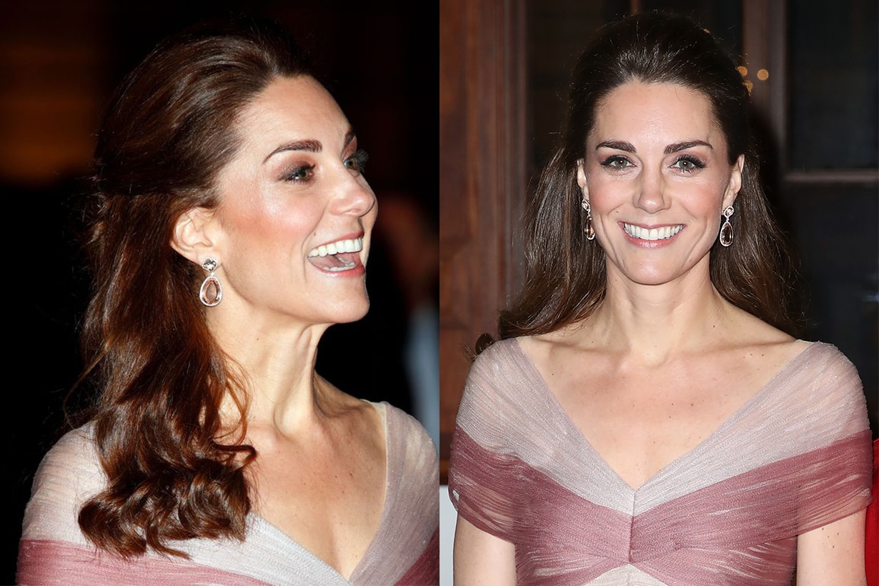 Kate Middleton Wore pink and purple Gucci gown to a Gala Dinner