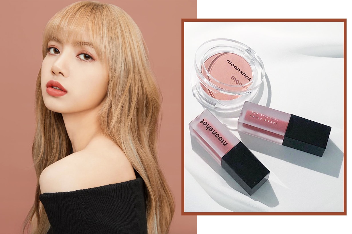 Moonshot BLACKPINK Lisa korean cosmetics makeup cushion foundation eyeshadow lipstick