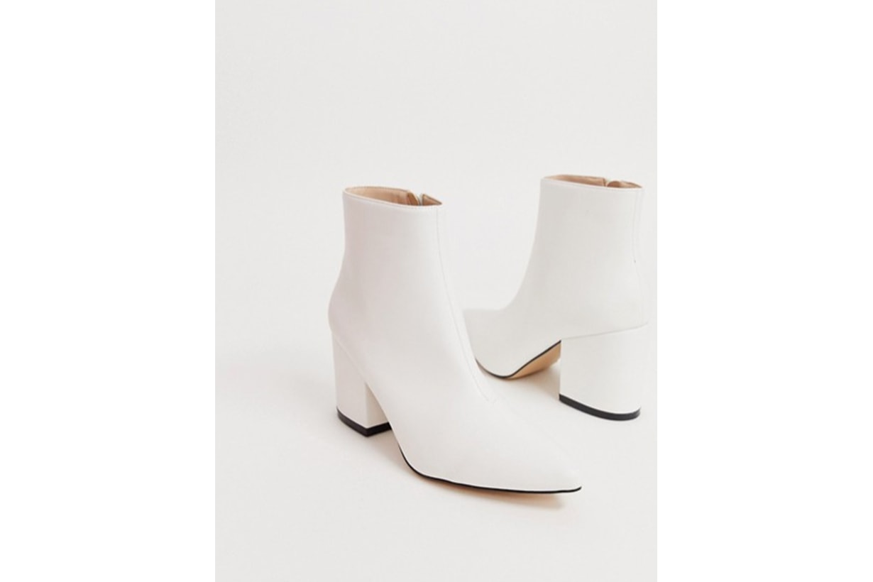 RAID Kola White Ankle Boots