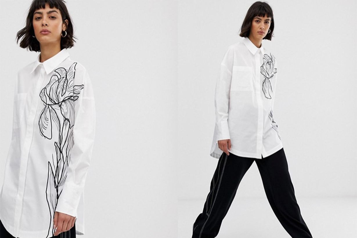 Sketch Print Floral Shirt