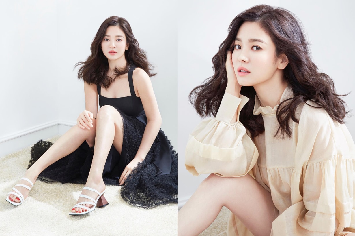 Song Hye Kyo Song Joong Ki divorce Suecommabonnie Advertising campaign fall winter 2019 punk cat eyeliner sexy image k pop korean idols celebrities actresses