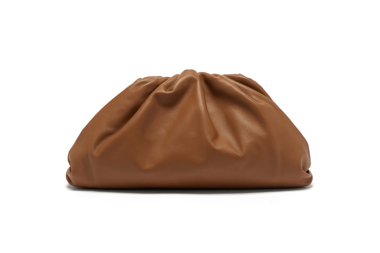The Pouch Gathered Leather Clutch Bag