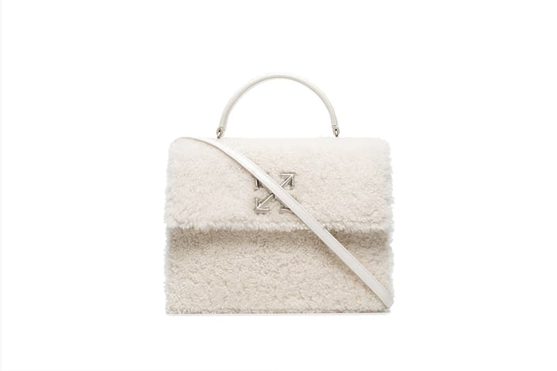Off-White White Monotone 2.8 Shearling Leather Tote Bag