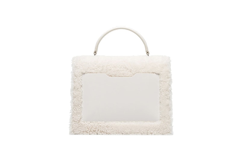 Off-White White Monotone 2.8 Shearling Leather Tote Bag