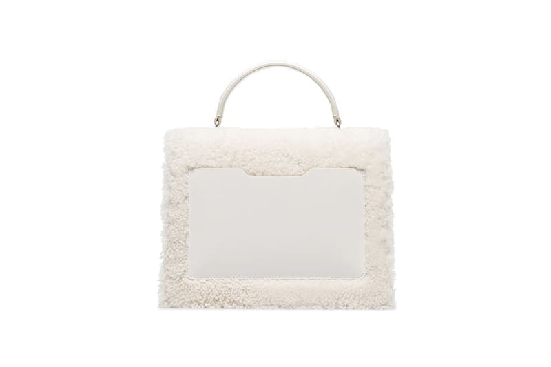Off-White White Monotone 2.8 Shearling Leather Tote Bag