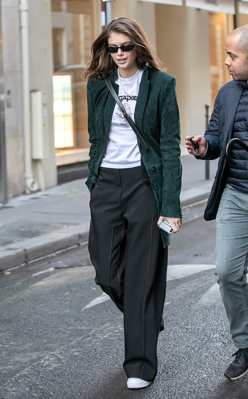 Kaia Gerber Sneakers Street Style Idea Converse Inspiration