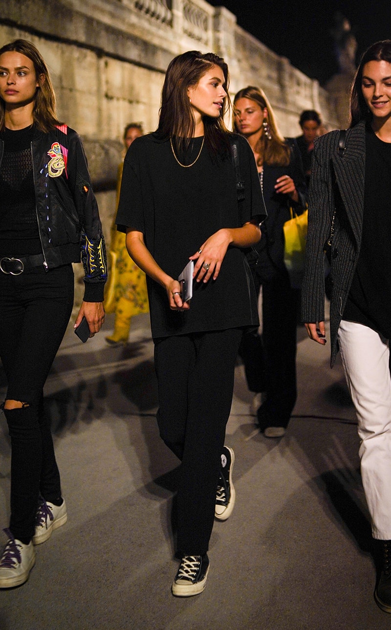 Kaia Gerber Sneakers Street Style Idea Converse Inspiration