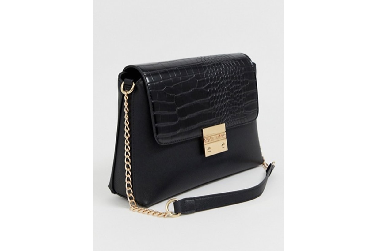 Carvela Blink Moc Croc Chain  Handle Bag