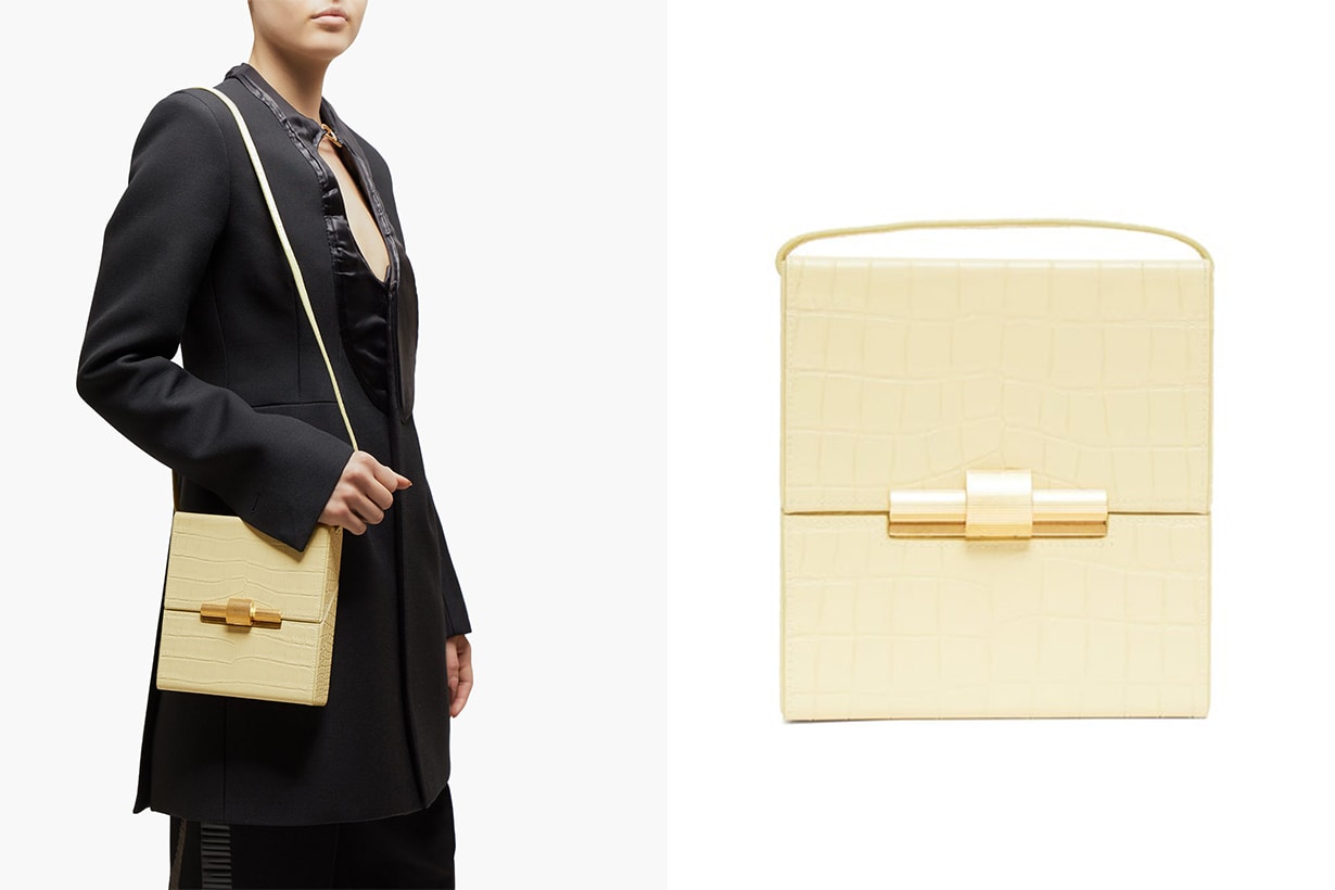 Cigarette Box Crocodile-Effect Leather Bag