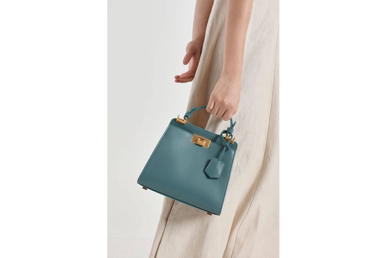 Classic Metal Detail Push Lock Bag