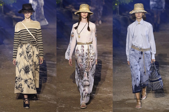 #PFW:向最初的 Miss Dior 致敬,植物刺繡、草編帽⋯質樸仍不減唯美!