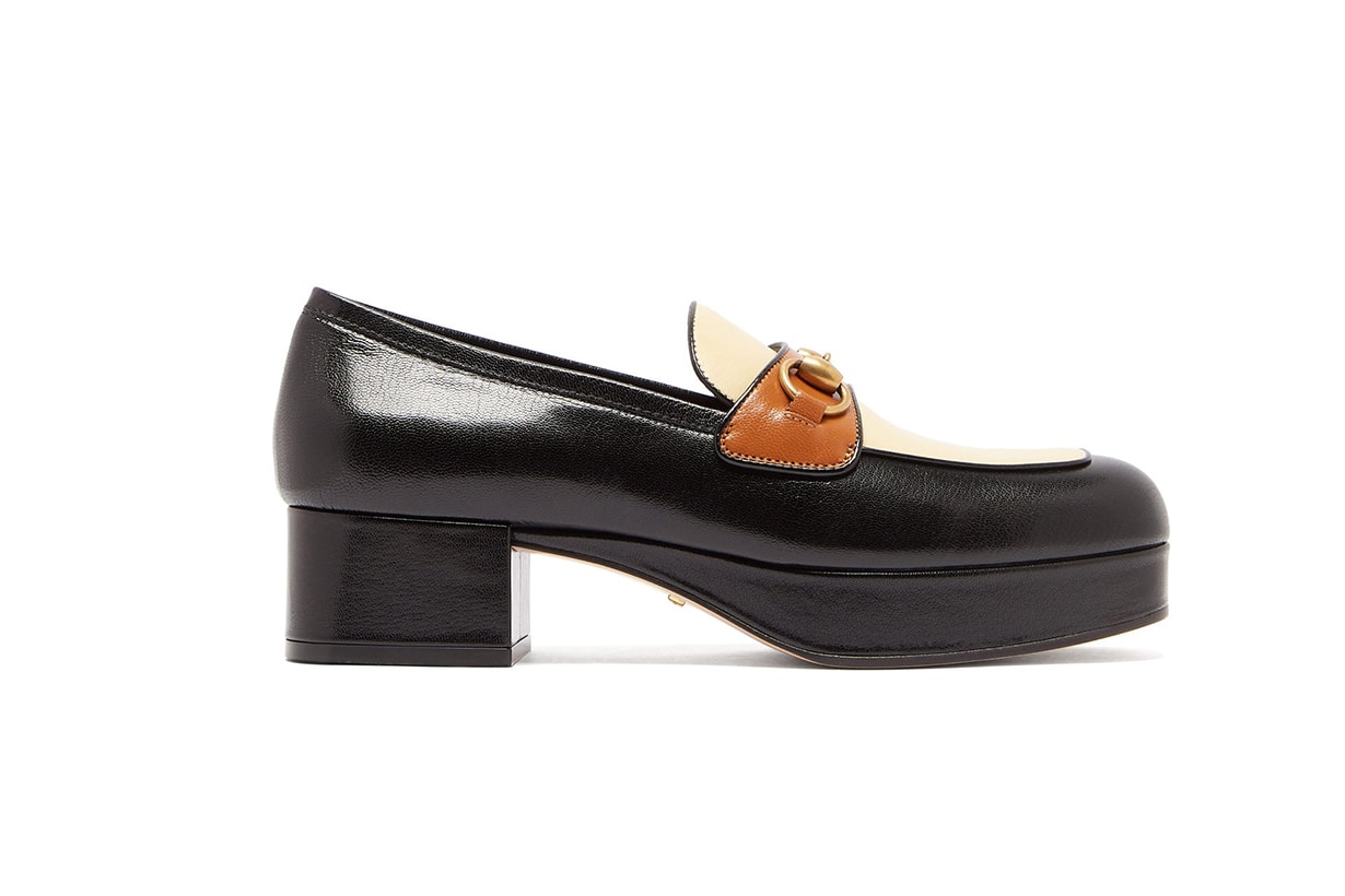 Horsebit Leather Platform Loafers