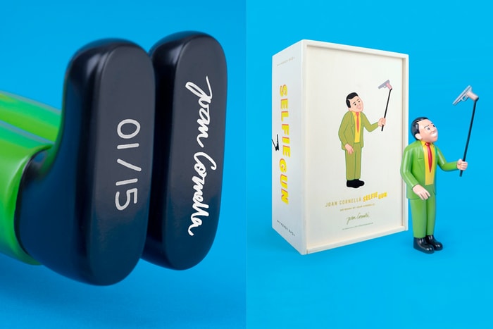全球限量 15 枚!西班牙黑色幽默插畫家 Joan Cornellà 推出成名作「Selfie Gun」雕塑