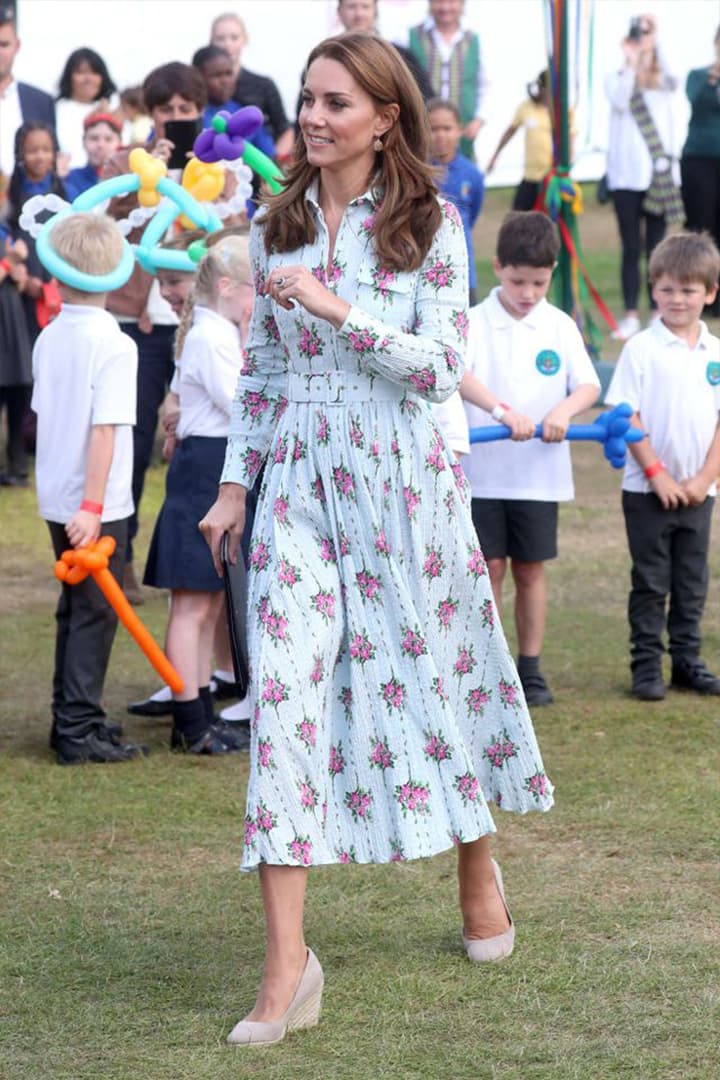 Emilia Wickstead dress and Monsoon wedges