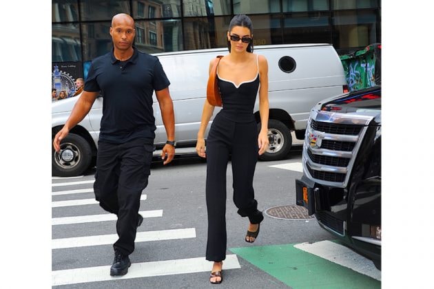 kendall jenner street snap skinny body waist jumpsuit