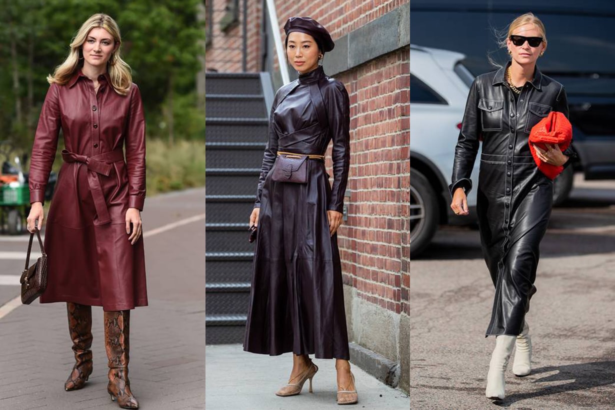 Leather Dress Street Style