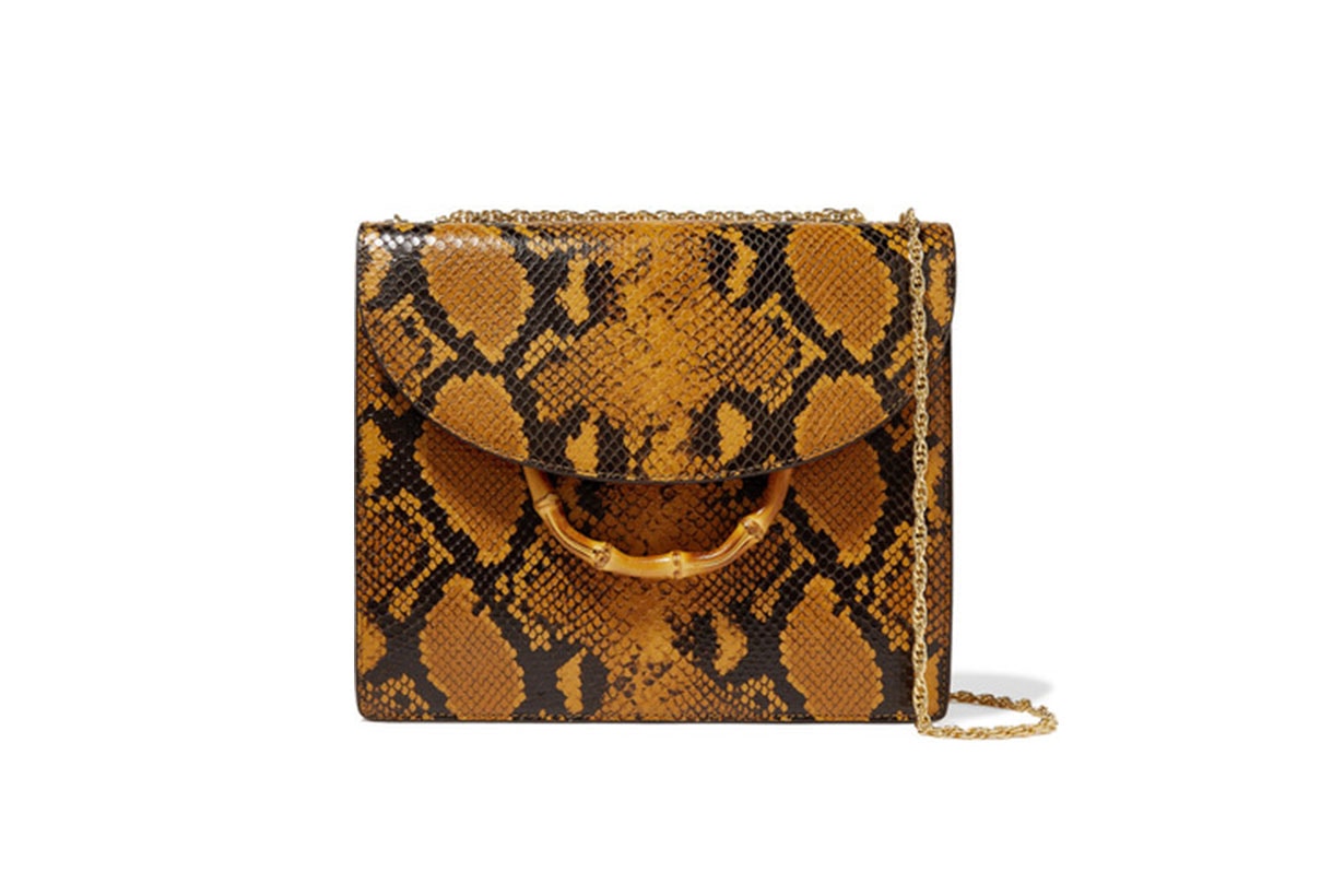 Marla Snake-Effect Leather Shoulder Bag