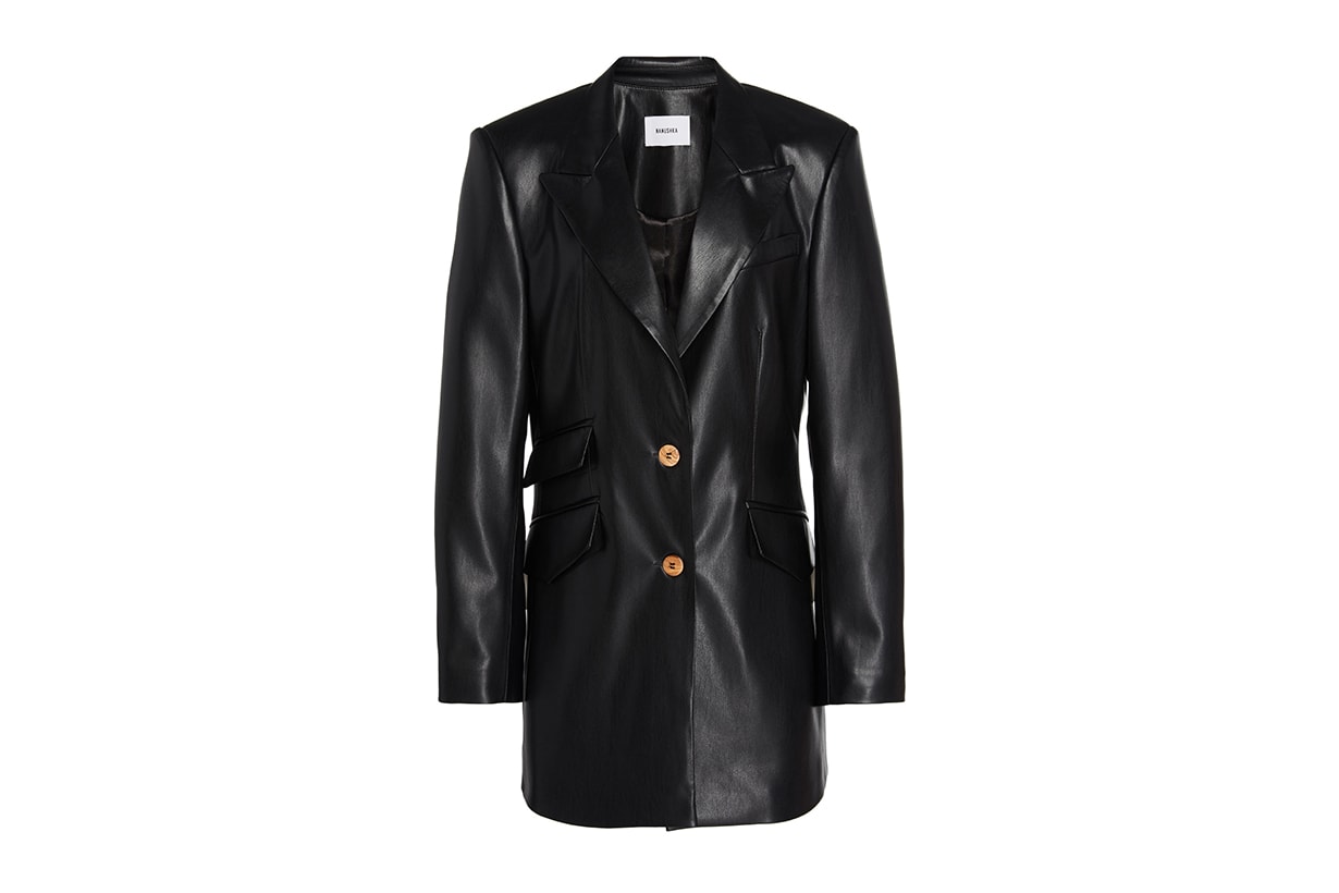 Nanushka Cancun Faux Leather Blazer