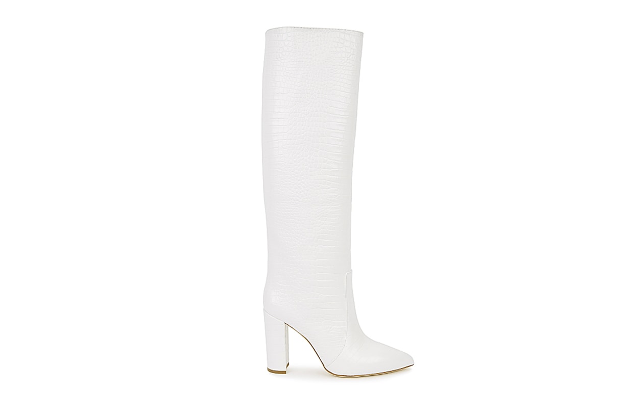 PARIS TEXAS 100 crocodile-effect knee-high boots