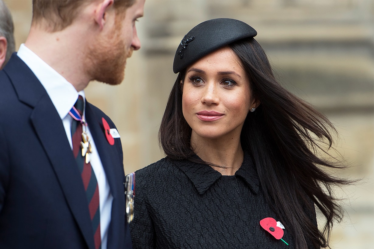 Meghan Markle and Prince Harry attend an Anzac Day service at Westminster Abbey