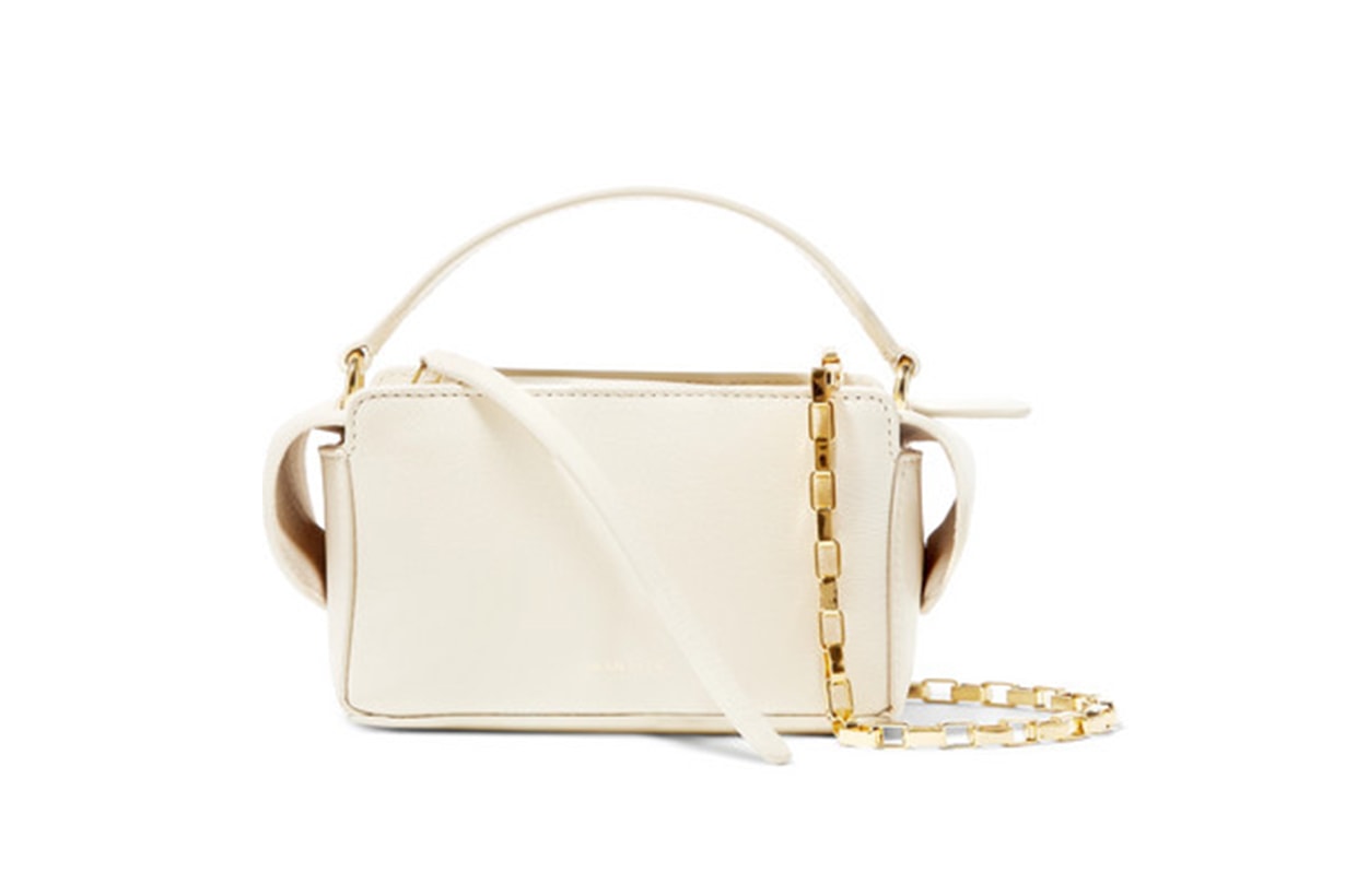 Yara Box Textured-Leather Shoulder Bag