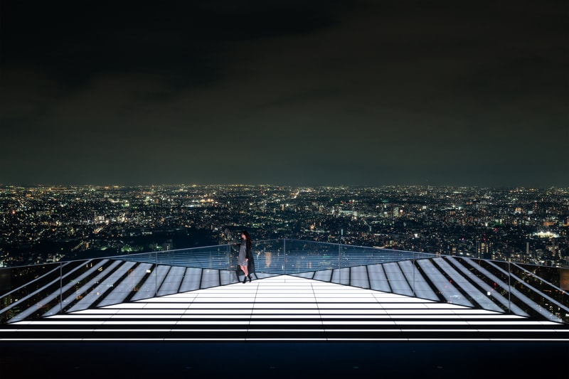 shibuya sky tokyo new landmark night view fuji mountain