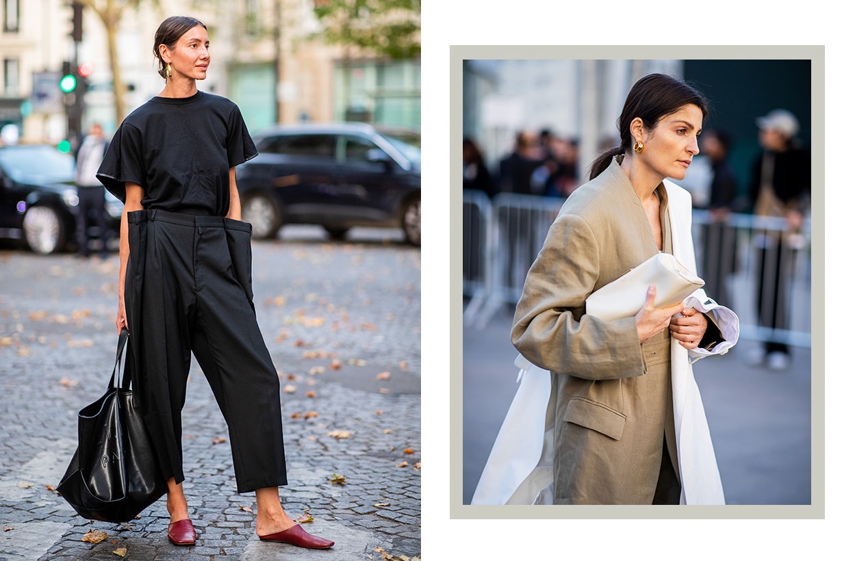 oversized bag and clutch street style fashion week