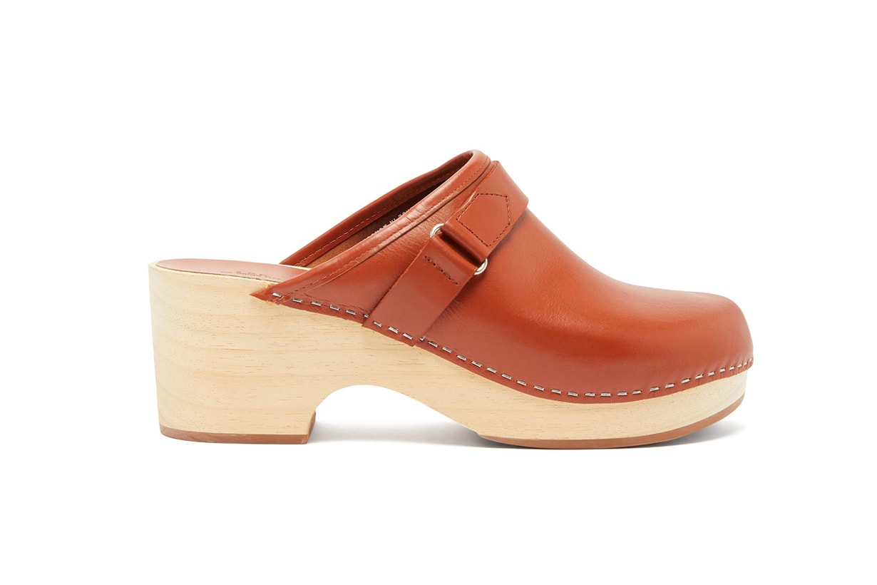 A.P.C. Sabot Coline Backless Leather Clogs