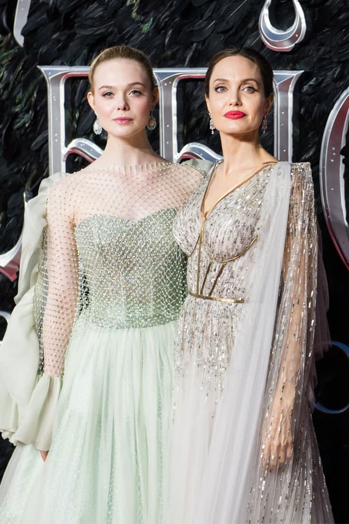 Angelina Jolie and Elle Fanning Red Carpet Look