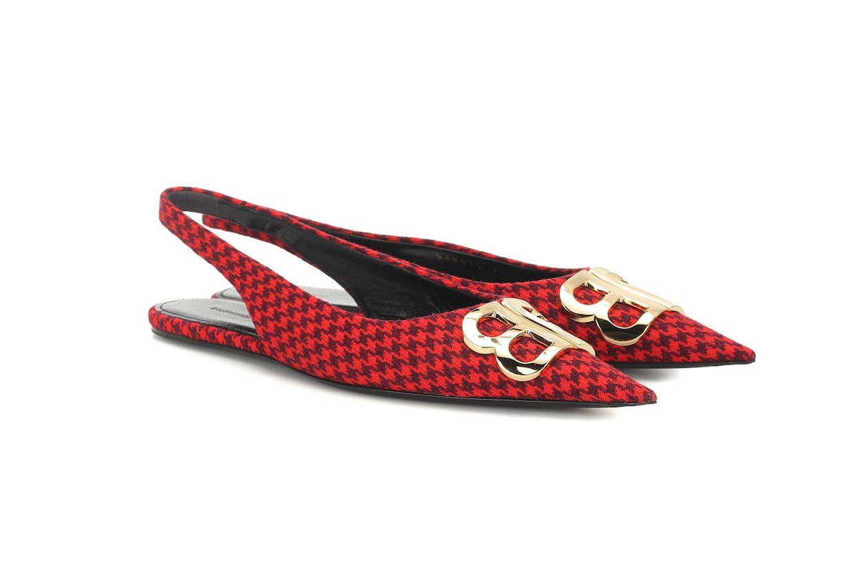 BB Houndstooth Slingback Ballet Flats