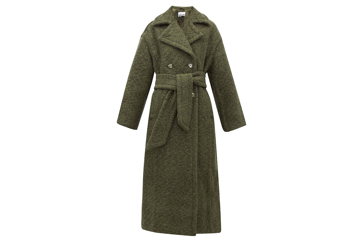 Belted Double-Breasted Wool-Blend Coat