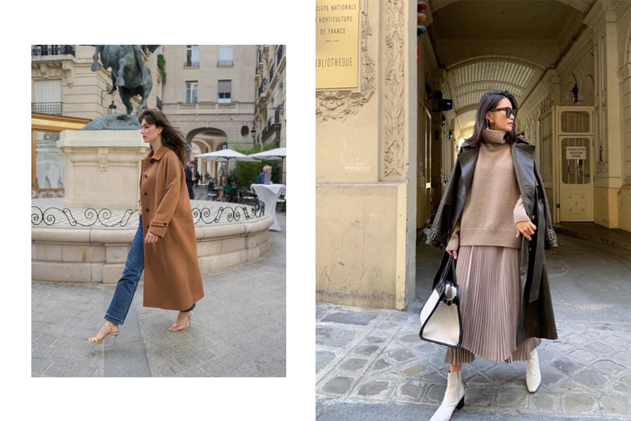 Brown Camel Coat Trench Coat Street Style