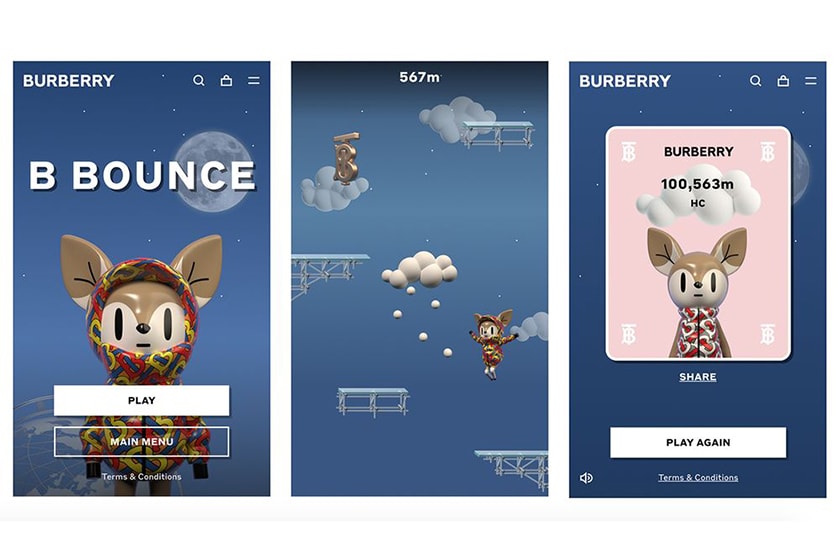 burberry online mini game b bounce release info