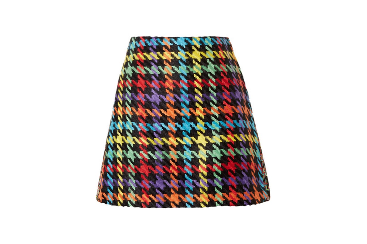 Darma Houndstooth Tweed Mini Skirt