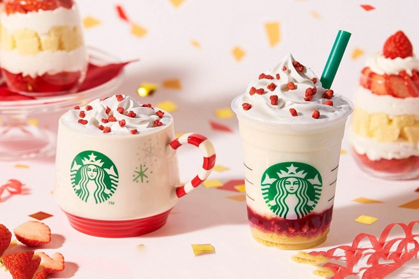 Starbucks Japan Strawberry cake Frappuccino Christmas limited