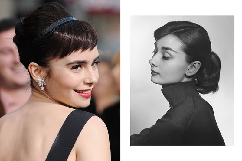 lily collins come audrey hepburn in pretty face somiglianza bellezza foto notizie