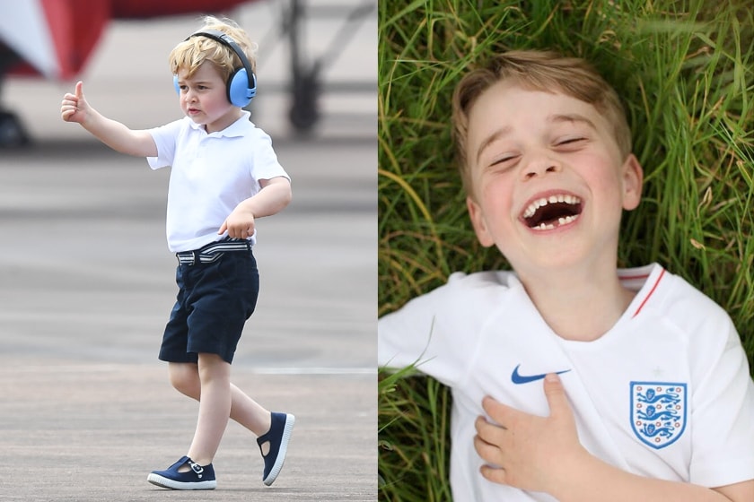 prince george charlotte spotted football game william kate